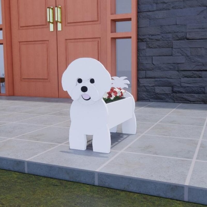 Personlig Blomsterkrukke Til Kæledyr Blomsterpotte Tech Butik Bichon Frisé M (9.44"x7.08")