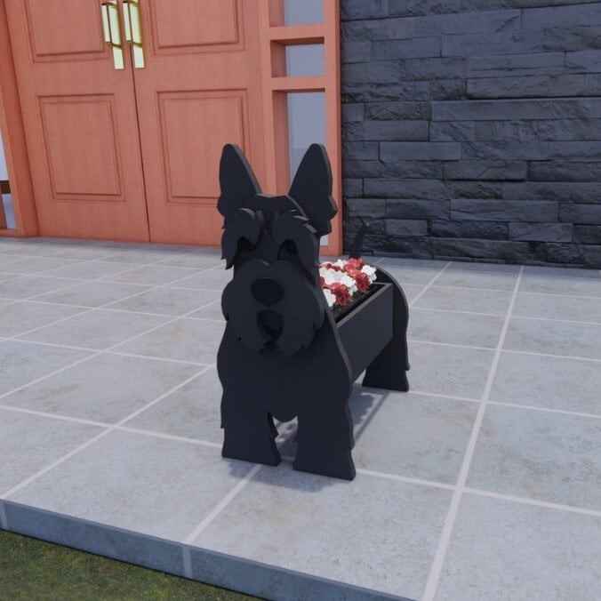 Personlig Blomsterkrukke Til Kæledyr Blomsterpotte Tech Butik Aberdeen Terrier M (9.44"x7.08")