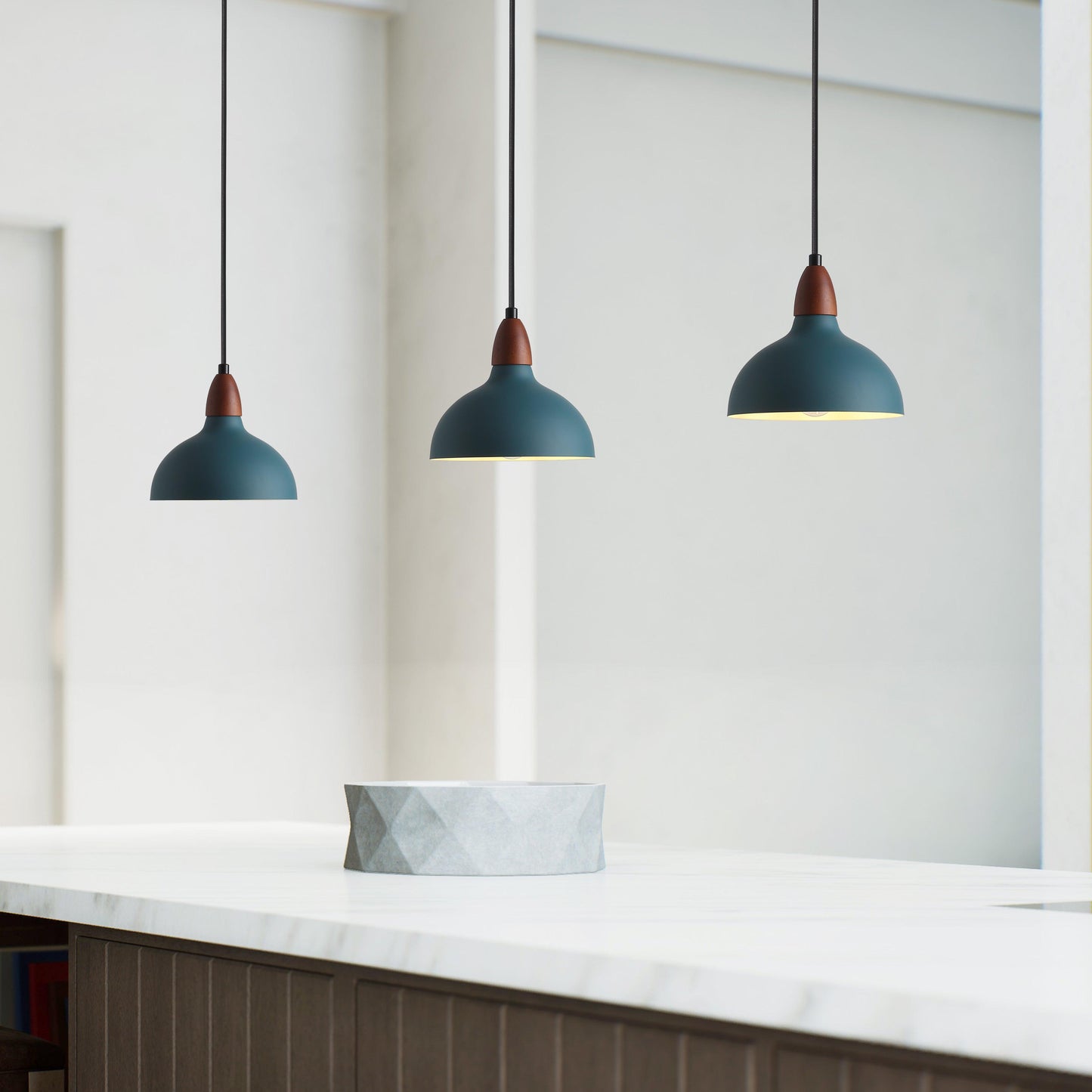 Oak Pendellampe Ø19 – Petrolblå Naturlig Elegance Vedhæng Tech Butik Default