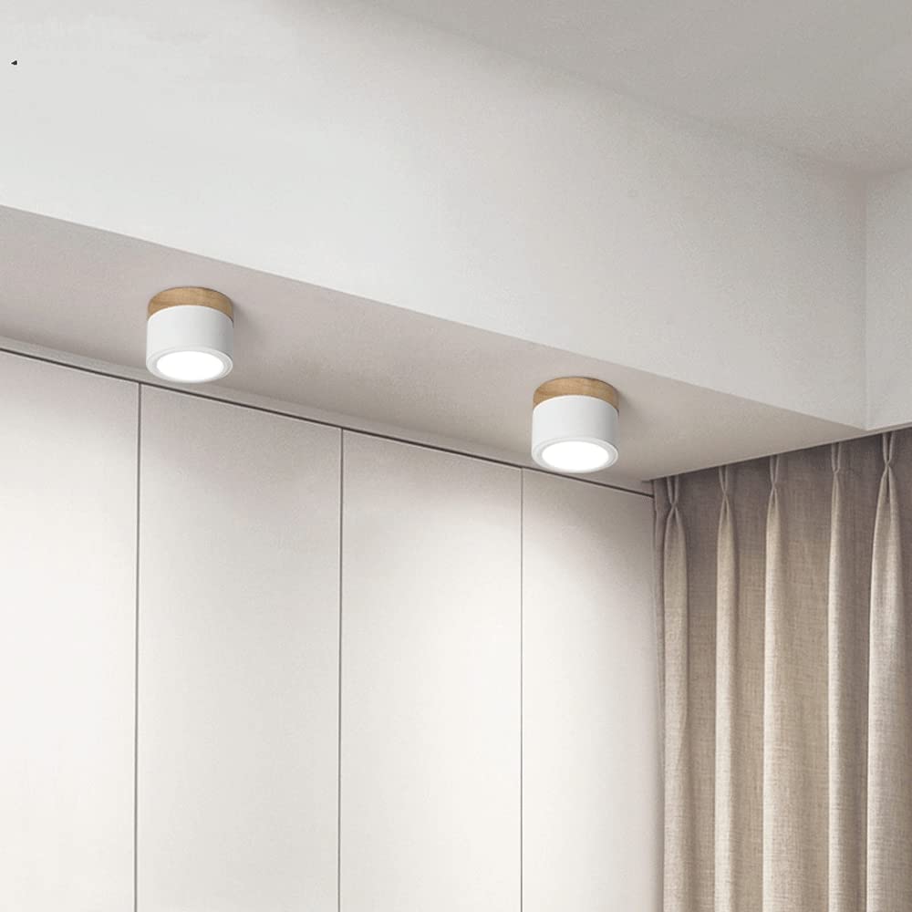 Pink Loftlampe i Flush Mount Design med Trædetalje Belysning Tech Butik