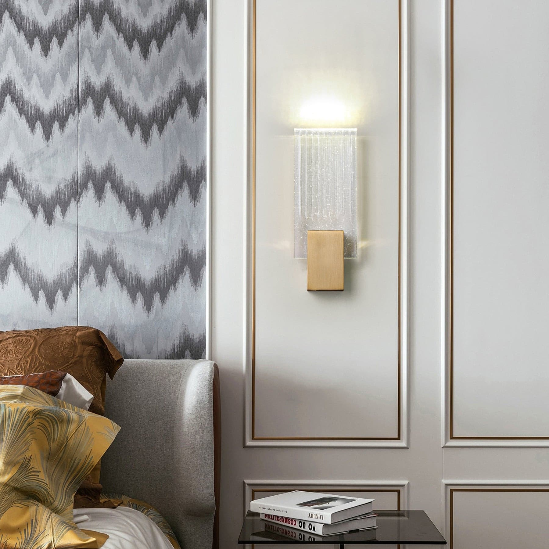 Plisseret Krystal Væglampe – Elegant Glans til Dit Hjem Wall Lamp Tech Butik
