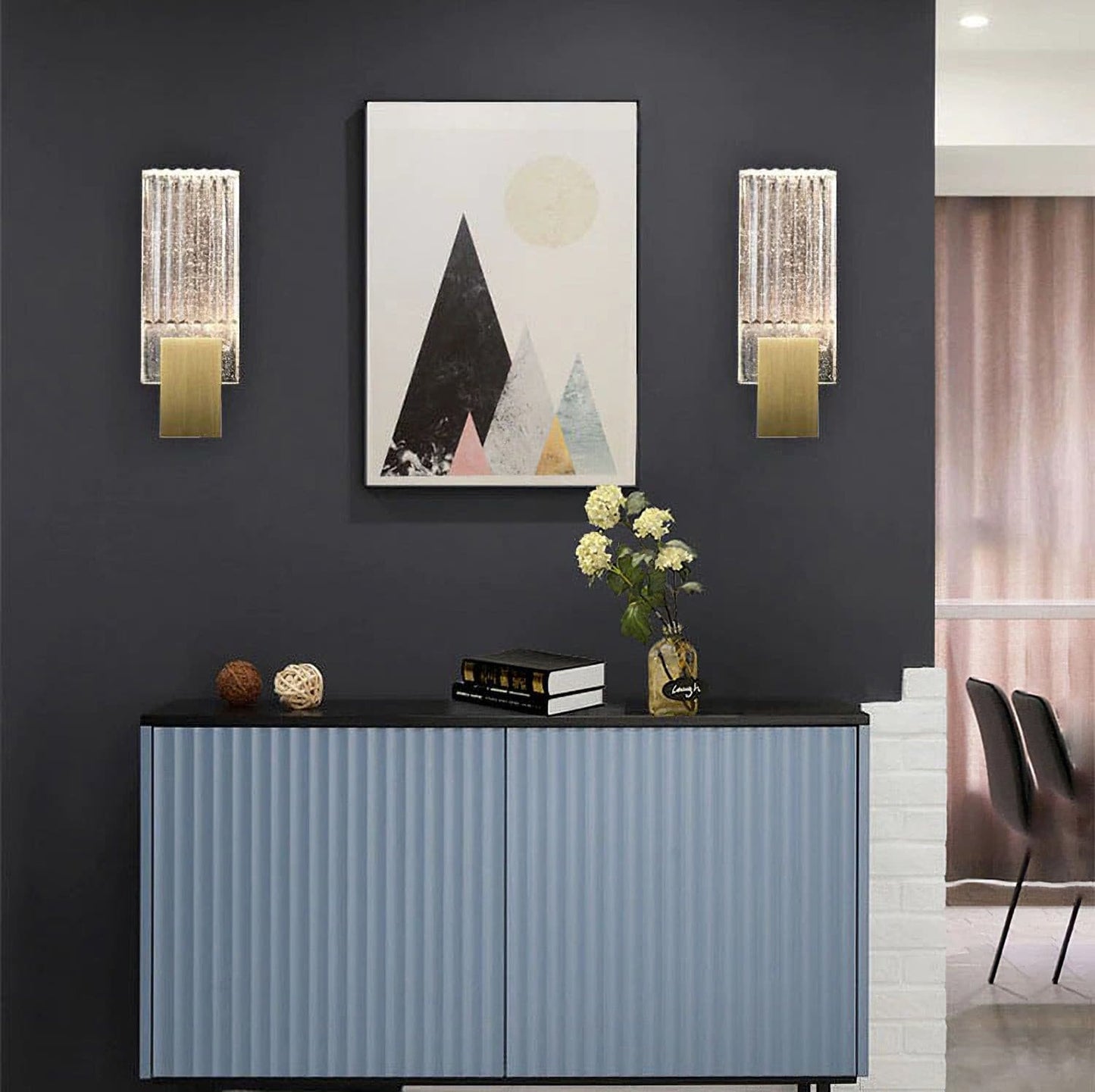 Plisseret Krystal Væglampe – Elegant Glans til Dit Hjem Wall Lamp Tech Butik