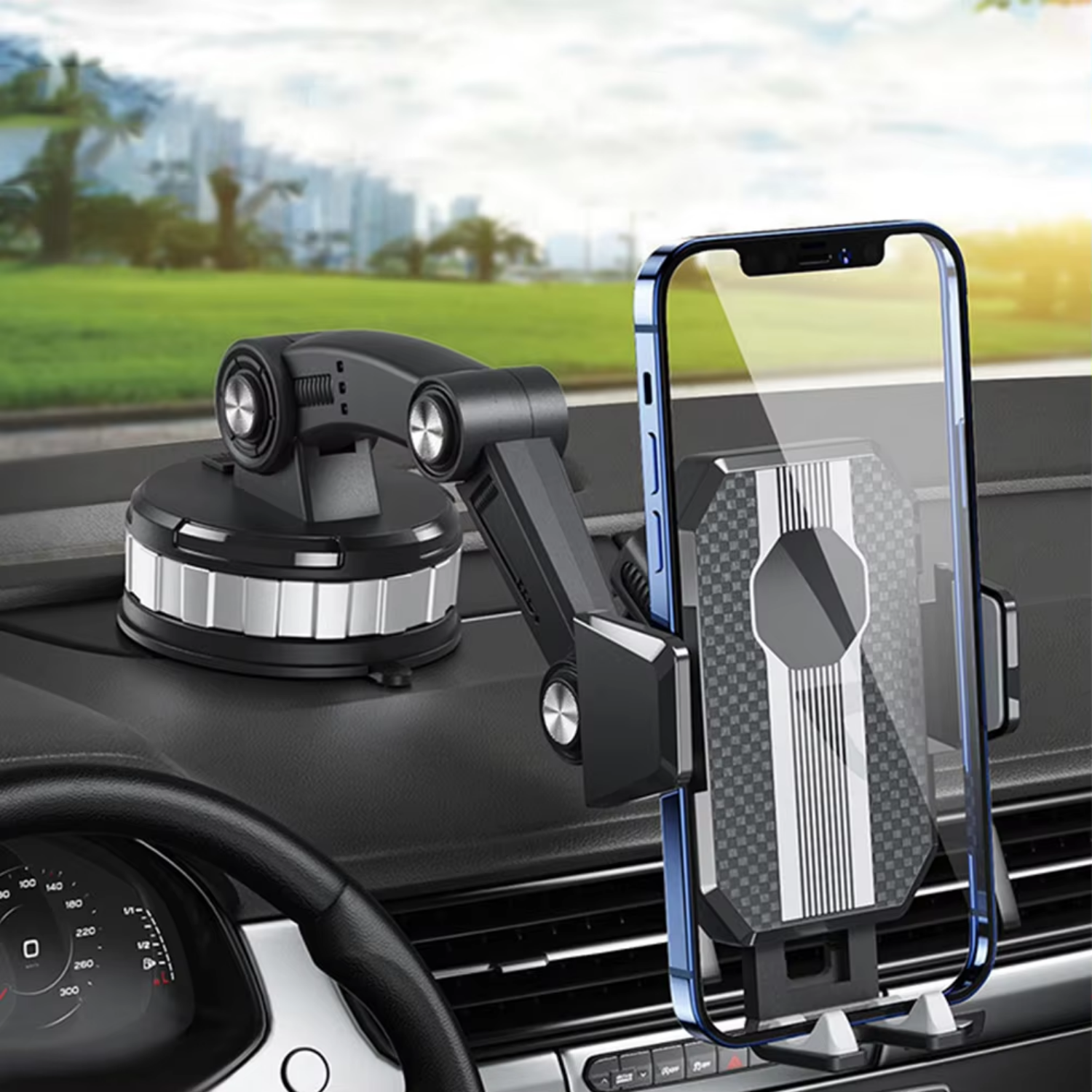 Praktisk Smartphone Holder til Bil med Stærk Sugekop og 360° Rotation Telefonholder Tech Butik Default