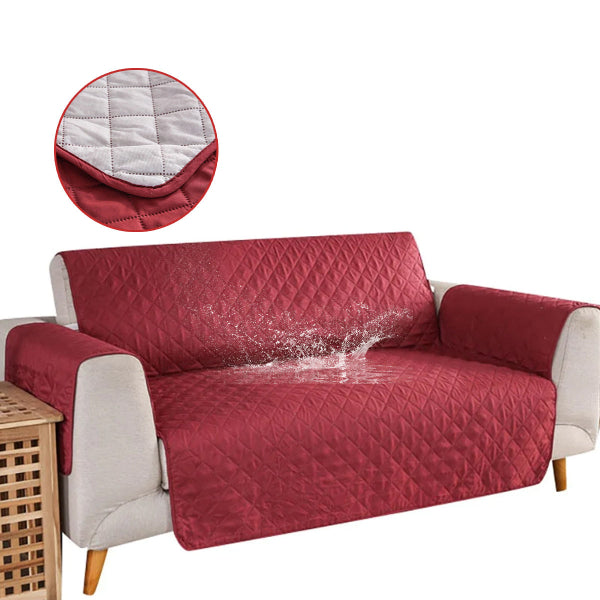 Premium Blød Polyester Vandtæt Sofa Beskytter Møbeltilbehør Tech Butik Rød En siddeplads 55x196cm
