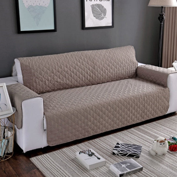 Premium Blød Polyester Vandtæt Sofa Beskytter Møbeltilbehør Tech Butik Khaki En siddeplads 55x196cm