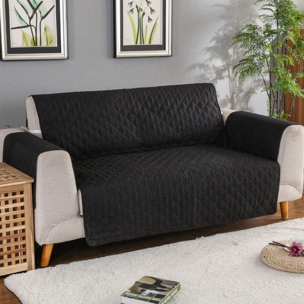 Premium Blød Polyester Vandtæt Sofa Beskytter Møbeltilbehør Tech Butik Sort En siddeplads 55x196cm