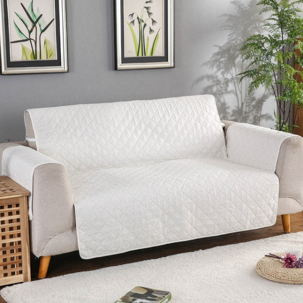 Premium Blød Polyester Vandtæt Sofa Beskytter Møbeltilbehør Tech Butik Hvid En siddeplads 55x196cm
