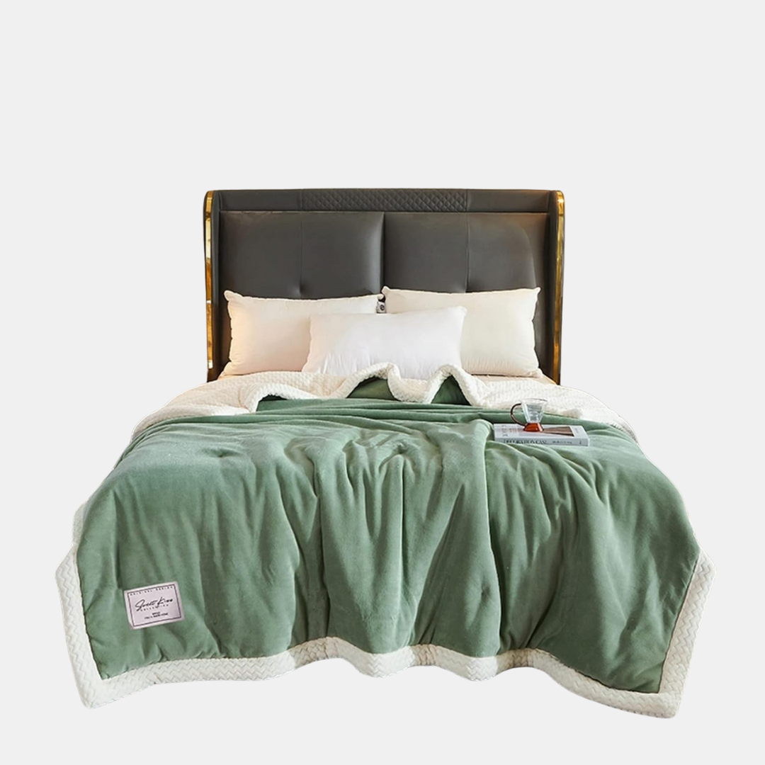 Premium Fleecetæppe – Luksuriøs Vintervarme Plaider Tech Butik Grøn 100x150 cm
