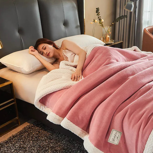 Premium Fleecetæppe – Luksuriøs Vintervarme Plaider Tech Butik Rosa 100x150 cm