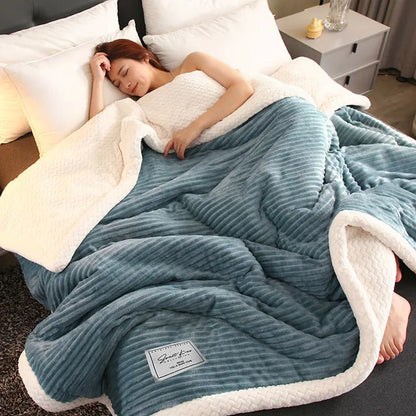 Premium Fleecetæppe – Luksuriøs Vintervarme Plaider Tech Butik Mørk blå 100x150 cm