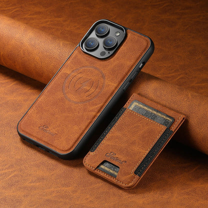 Premium Læder Mobilcover – Kortlomme & MagSafe-kompatibel Mobiltelefontilbehør Tech Butik Khaki IPhone 12 Pro