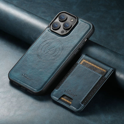 Premium Læder Mobilcover – Kortlomme & MagSafe-kompatibel Mobiltelefontilbehør Tech Butik Blå IPhone 12 Pro