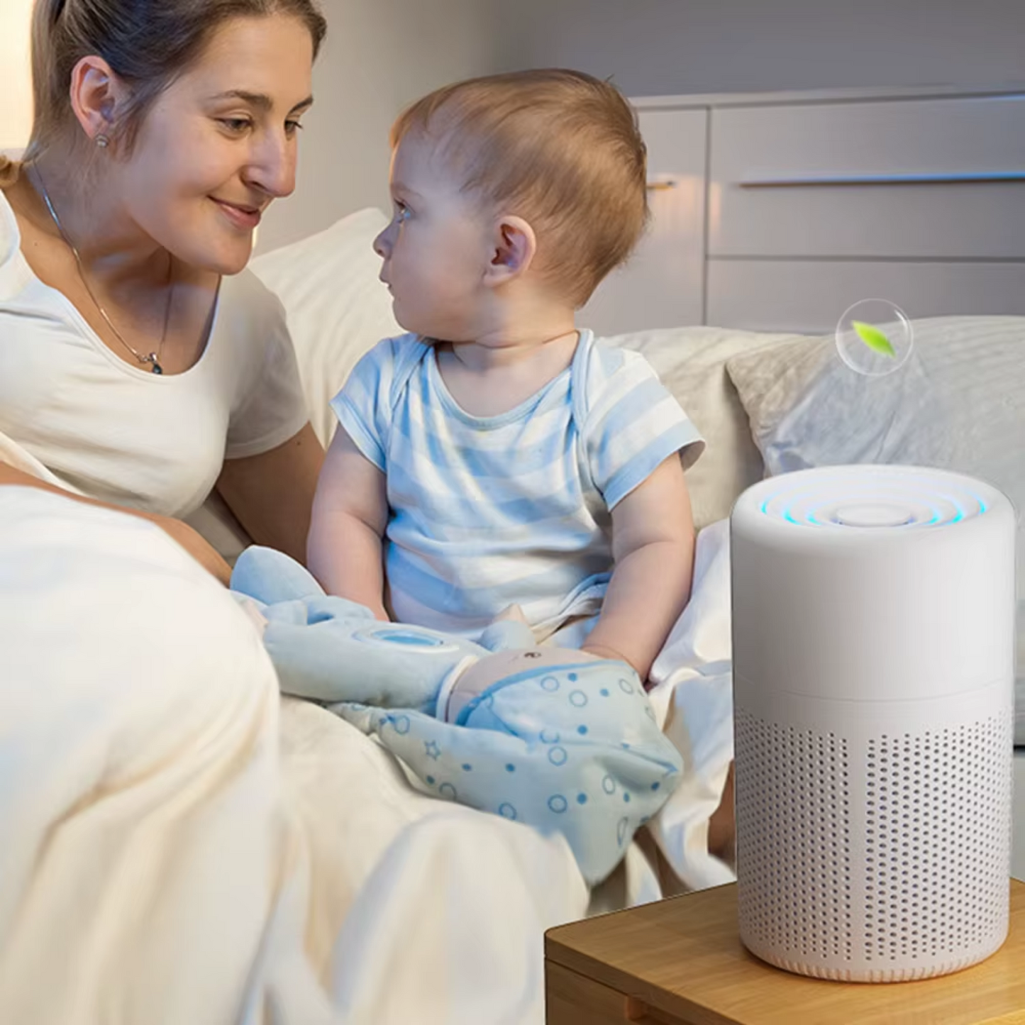 Mini Bærbar Luftrenser – Kompakt & Kraftfuld Frisk Luft-Løsning Home Tech Butik