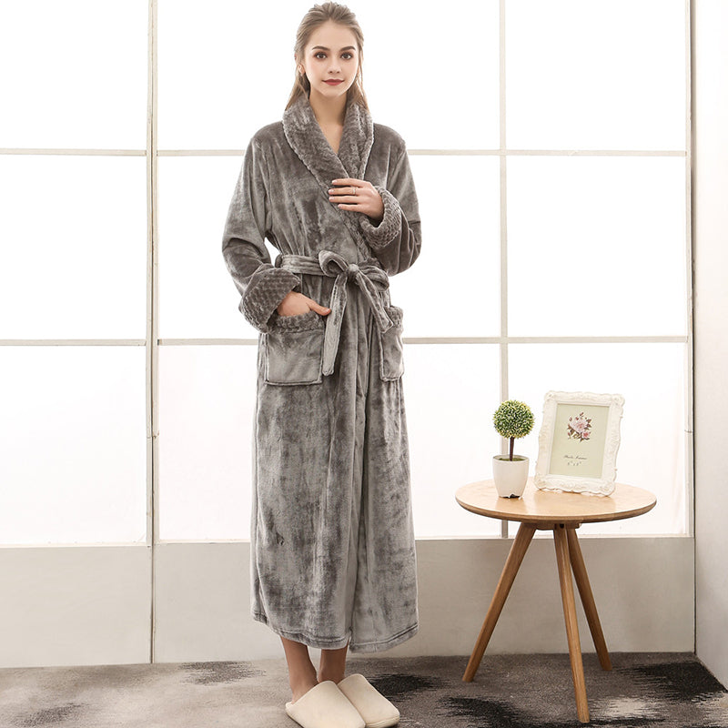 Blød Lang Morgenkåbe – Hygge og Elegance til de Kolde Dage Bathrobes Tech Butik