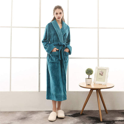 Blød Lang Morgenkåbe – Hygge og Elegance til de Kolde Dage Bathrobes Tech Butik