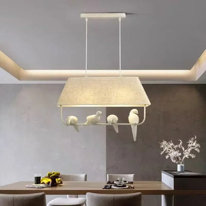 Rattan Pendel Lampe – Skandinavisk Design til Hygge i Hjemmet Belysning Tech Butik 4 Fugle Varm Hvid