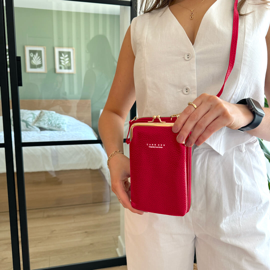 Elegant Crossbody Taske til Kvinder – Stilfuldt og Funktionelt Tilbehør Handbag Tech Butik Dyb rød Crossbody