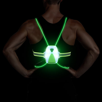 Reflekterende LED Sikkerhedsvest til Løb – Justerbar Unisex Vest med Høj Synlighed Sikkerheds- og refleksudstyr Tech Butik