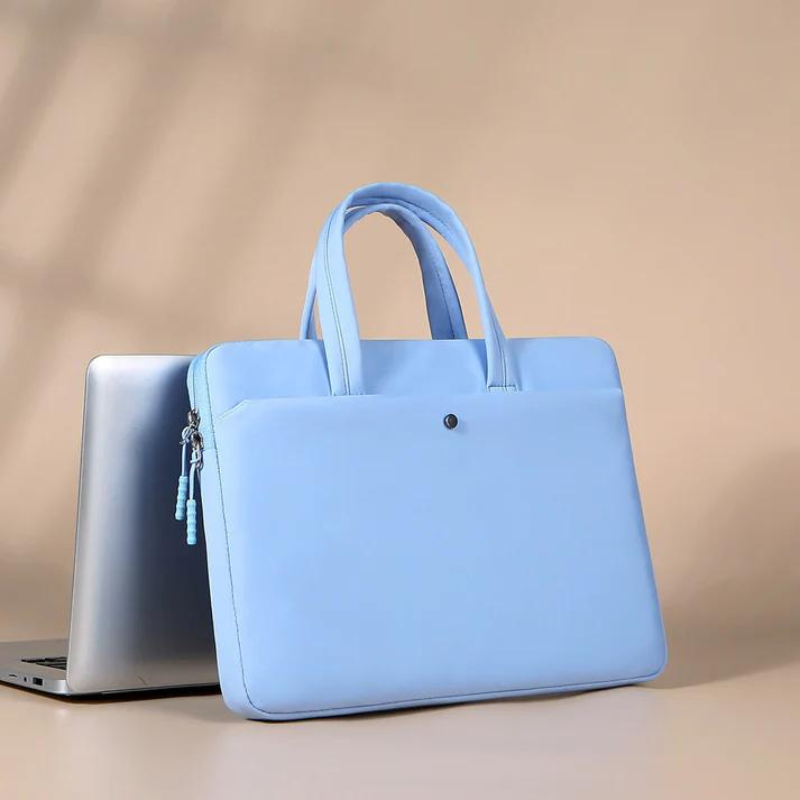 Vandtæt Laptop Taske – Stilfuld, Holdbar & Fuldstændig Med Lynlås Bags Tech Butik Blå 33.78 cm
