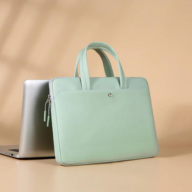 Vandtæt Laptop Taske – Stilfuld, Holdbar & Fuldstændig Med Lynlås Bags Tech Butik Grøn 33.78 cm