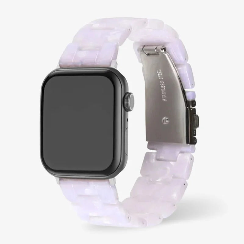 Urrem i Resin – Let og Elegant Design Smart Watches Tech Butik Hvid Perle 38/40/41mm
