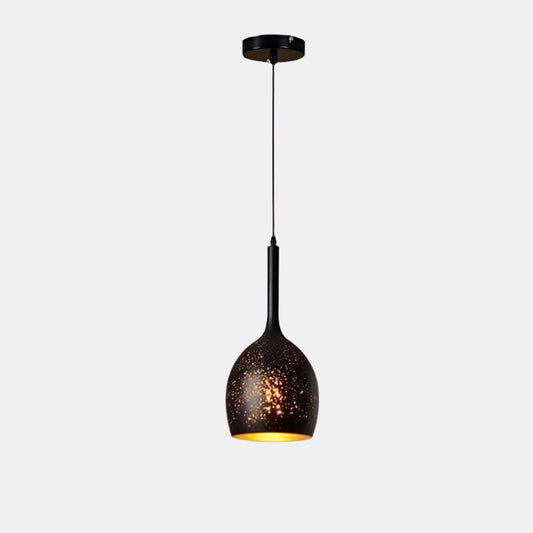 Retro Loft pendellampe med vaseformet udskåret skærm Hængelamper Tech Butik A