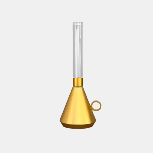 Retro Minimalist Genopladelig Lantern Formet Lampe til Indendørs og Udendørs Brug Bordlamper Tech Butik Guld