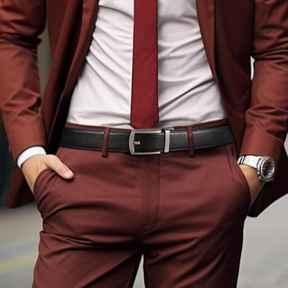 Herre Justerbart Læderbælte – Luksuriøs Pasform Uden Huller Men's Belt Tech Butik