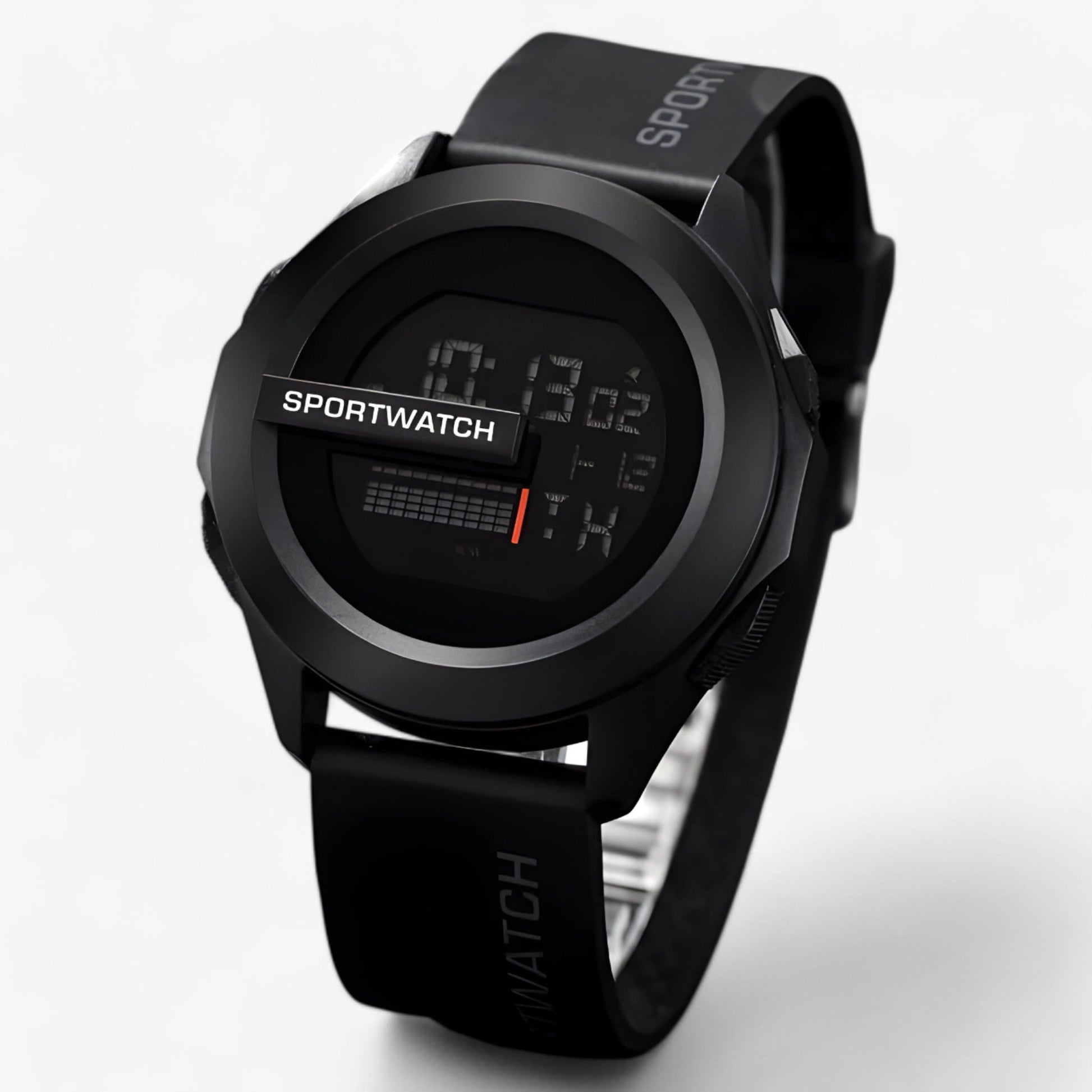 Robust Digital Vandtæt Sportsur til Mænd Armbåndsure Tech Butik A-sort