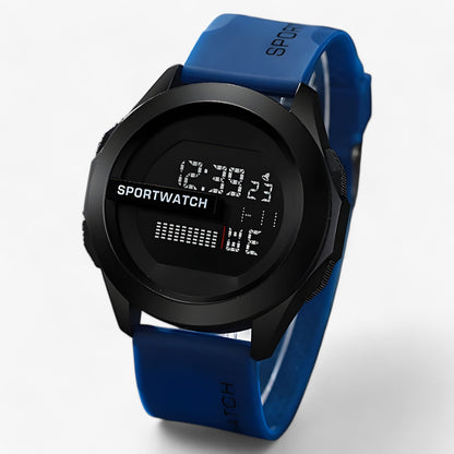 Robust Digital Vandtæt Sportsur til Mænd Armbåndsure Tech Butik A-Mørkeblå
