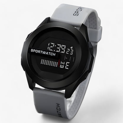 Robust Digital Vandtæt Sportsur til Mænd Armbåndsure Tech Butik A-grå