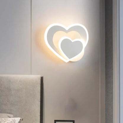 Romantisk Hjerte LED Væglampe Væglamper Tech Butik Hvid A