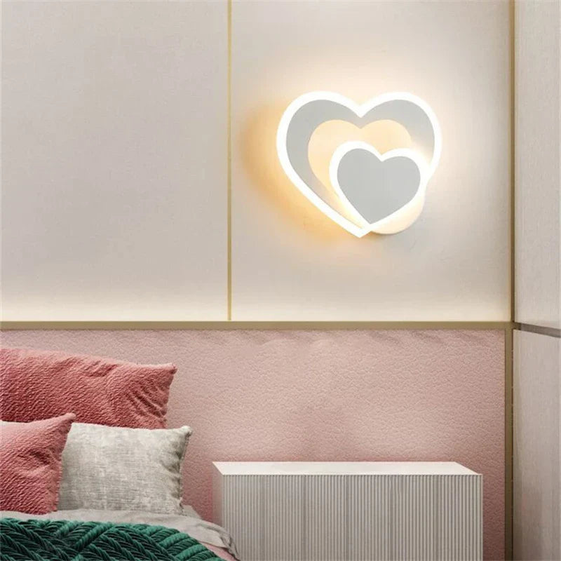 Romantisk Hjerte LED Væglampe Væglamper Tech Butik