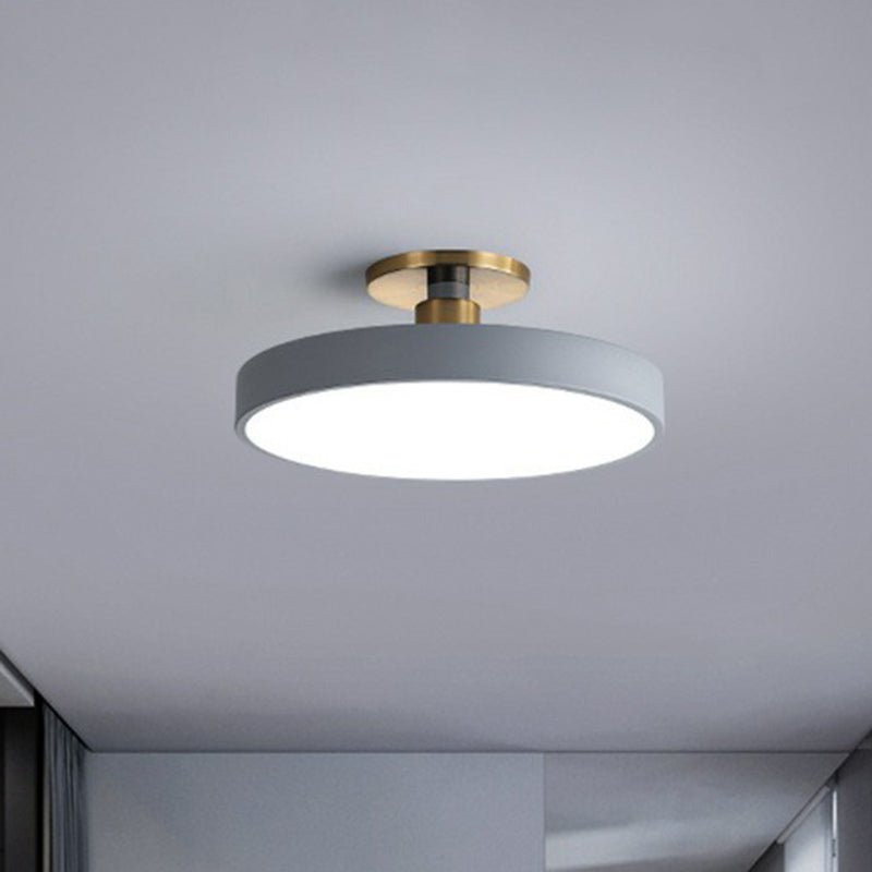 Nordisk Rund LED Loftlampe til Soveværelse og Børneværelse Loftslampe Tech Butik Grå 30.5 cm