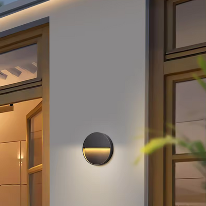 Rund LED Trappelygte med Aluminiumskonstruktion til Udendørs og Indendørs Brug Væglamper Tech Butik