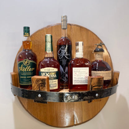 Rustic Bourbon – Autentisk Vægmonteret Hylde af Tøndelåg Wall Mounted Shelf Tech Butik
