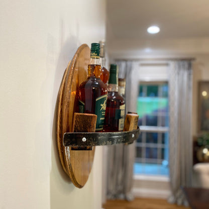 Rustic Bourbon – Autentisk Vægmonteret Hylde af Tøndelåg Wall Mounted Shelf Tech Butik