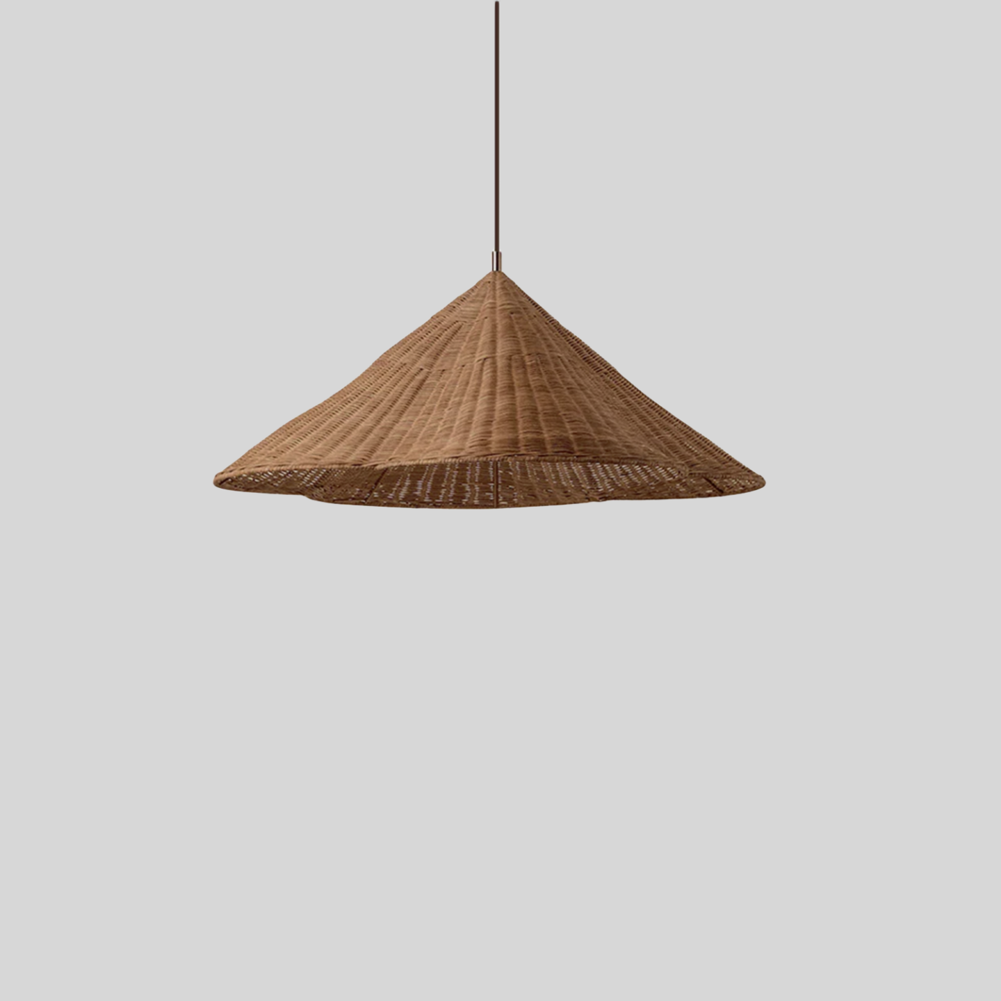 Hængelampe i Rustikt Flettet Rattan – Loftlampe Belysning Tech Butik