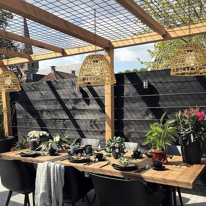 Rustik Solarlampe til Udendørs Brug - Håndvævet Rattan og Jern, IP65 Hængende lampe Tech Butik