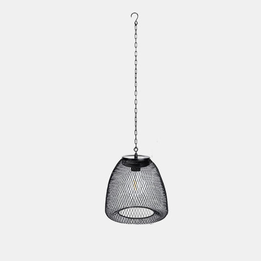 Rustik Solarlampe til Udendørs Brug - Håndvævet Rattan og Jern, IP65 Hængende lampe Tech Butik Jern Sol