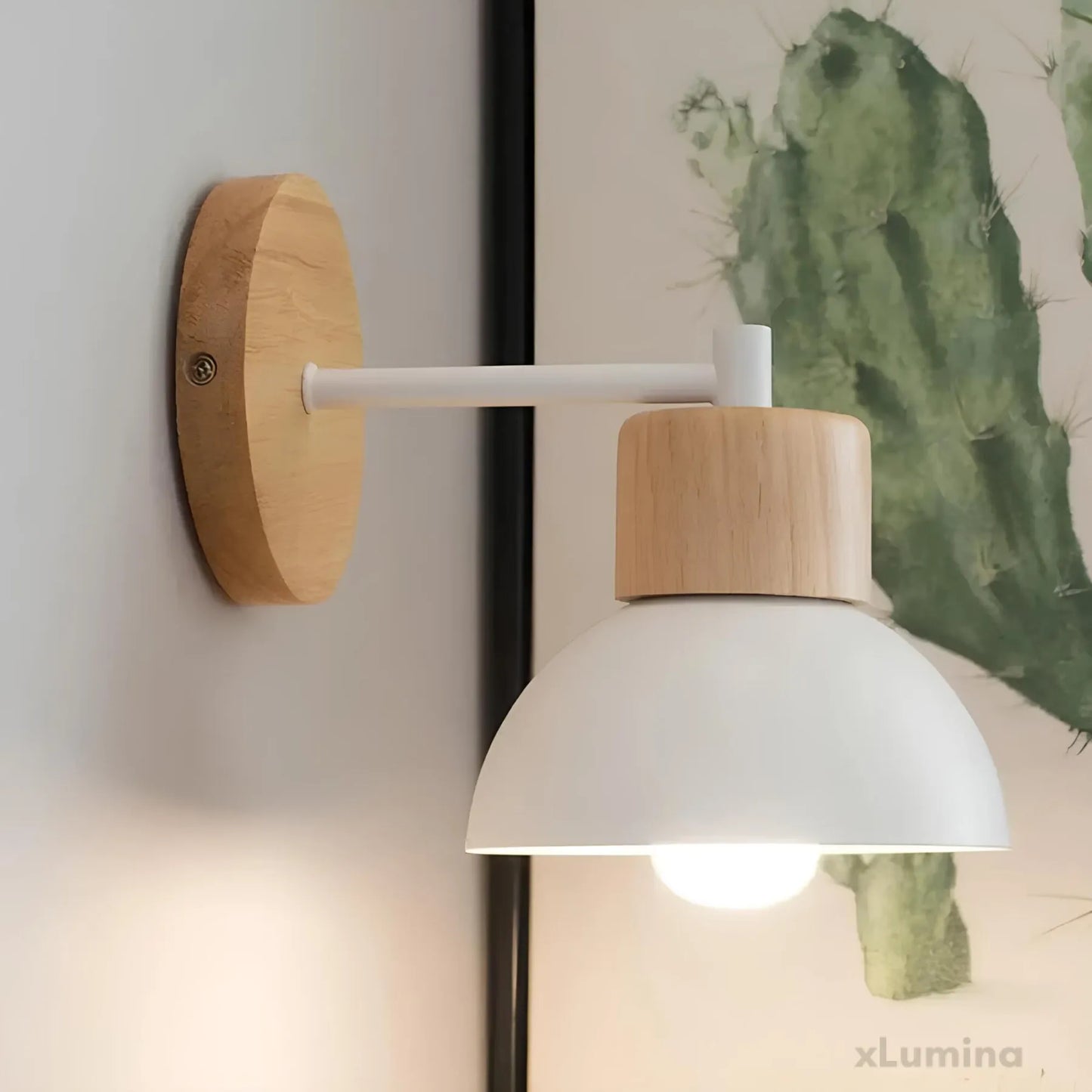 Rustik Væglampe med Træophæng og Moderne Udtryk Væglamper Tech Butik