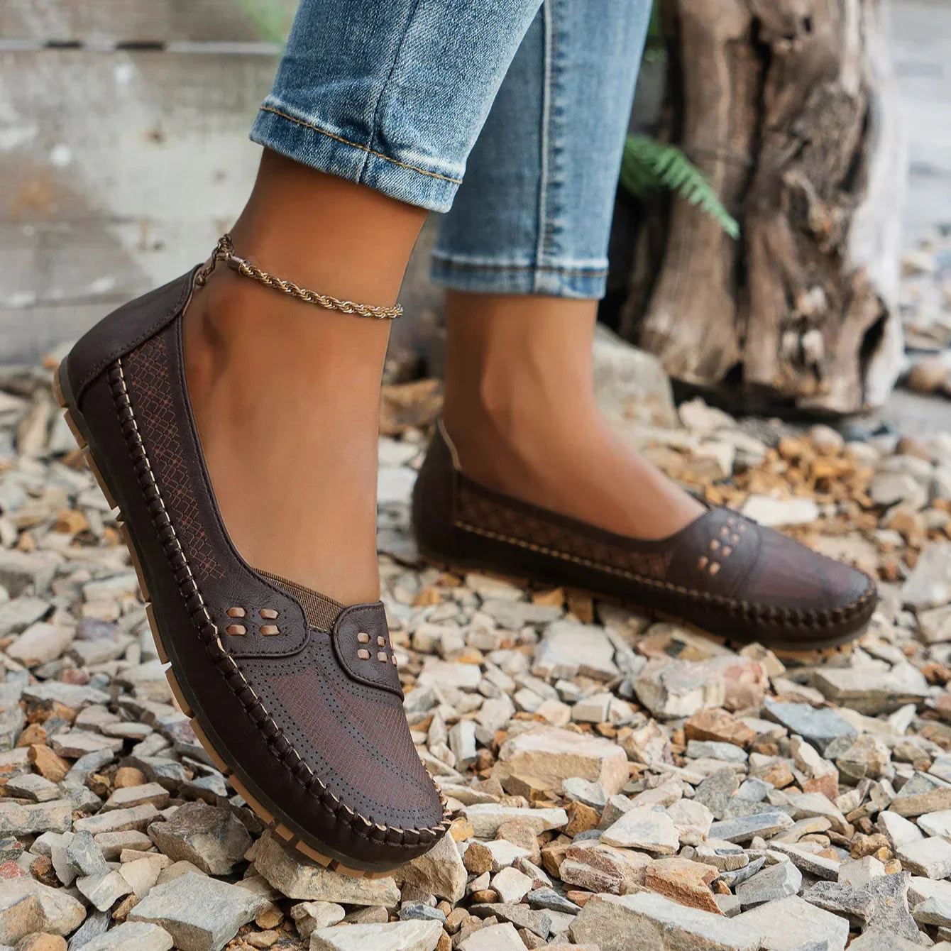 DameKlassiker Loafers - Ubetinget Elegance med Komfort Hele Dagen Shoes Tech Butik