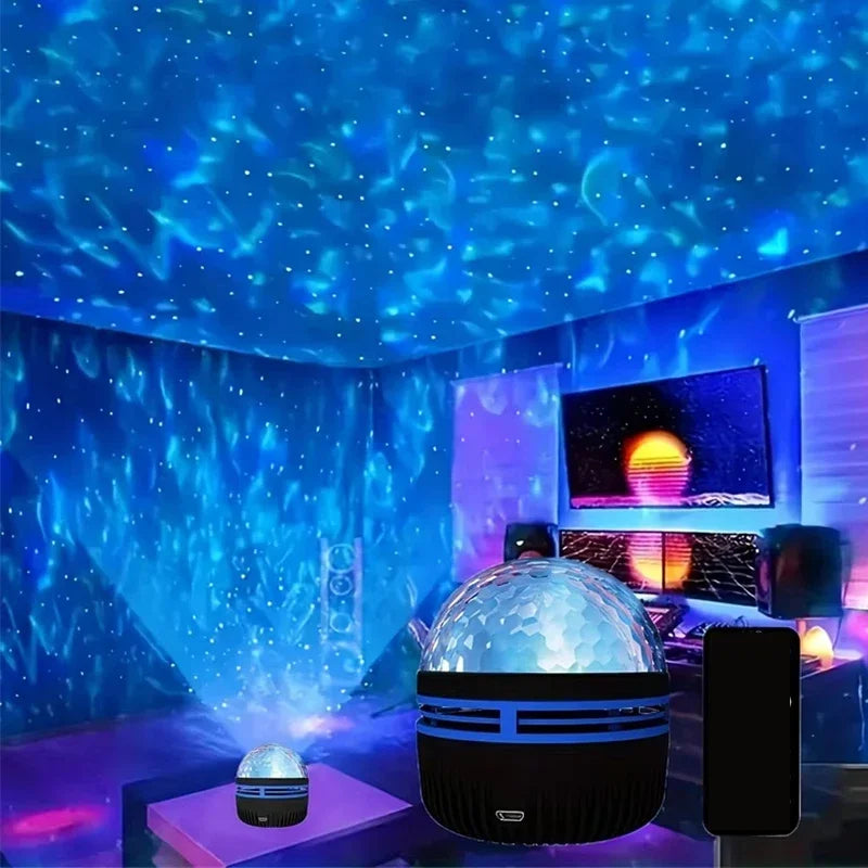 Nordlysprojektor – RGB Stemningslys med Musik-synkronisering & Fjernbetjening Projector Tech Butik