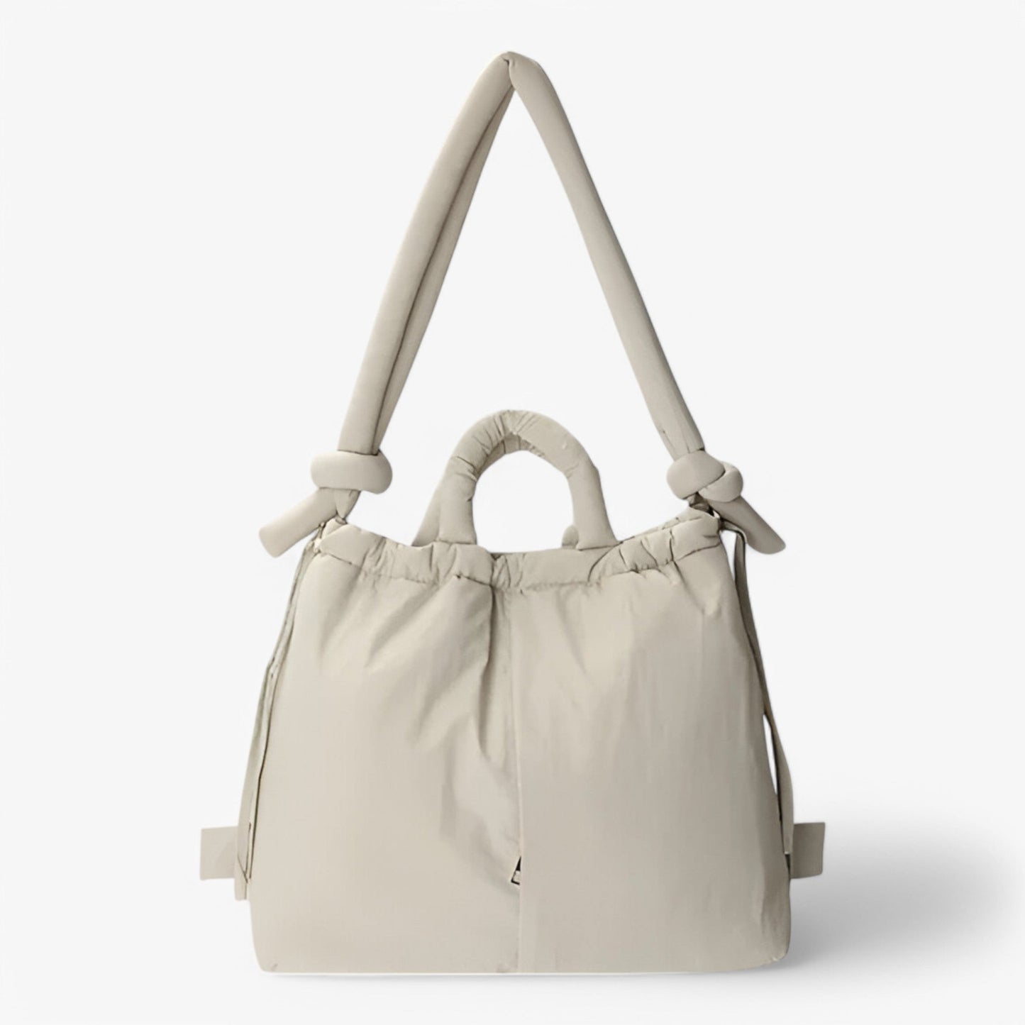 Puffer skuldertaske – Let, trendy komfort til hverdagsbrug Bags Tech Butik Beige