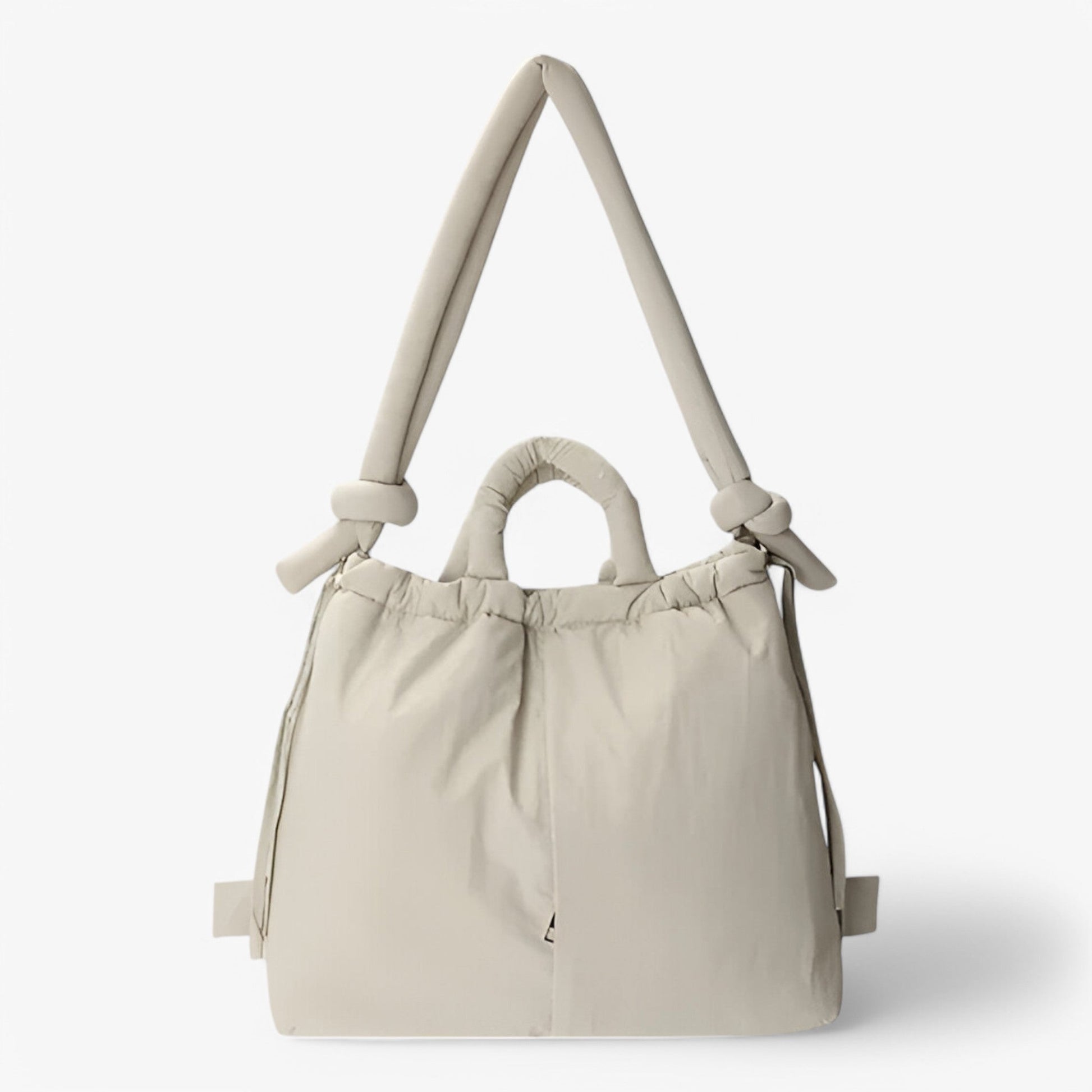Puffer skuldertaske – Let, trendy komfort til hverdagsbrug Bags Tech Butik Beige