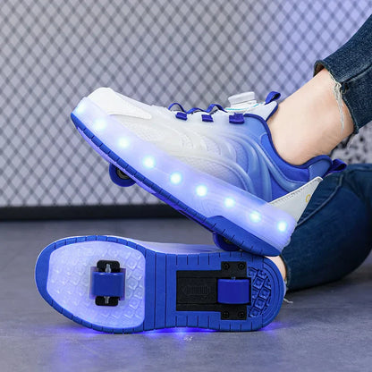 LED Roller Skate Sko til Børn – Skate Sko med Lys, USB-Opladelige Hjul og Komfortabel Pasform LED Licht Roller Skate Schoenen voor Kinderen – Verlichte Sneakers voor Jongens en Meisjes met USB Oplaadbare Wielen Tech Butik