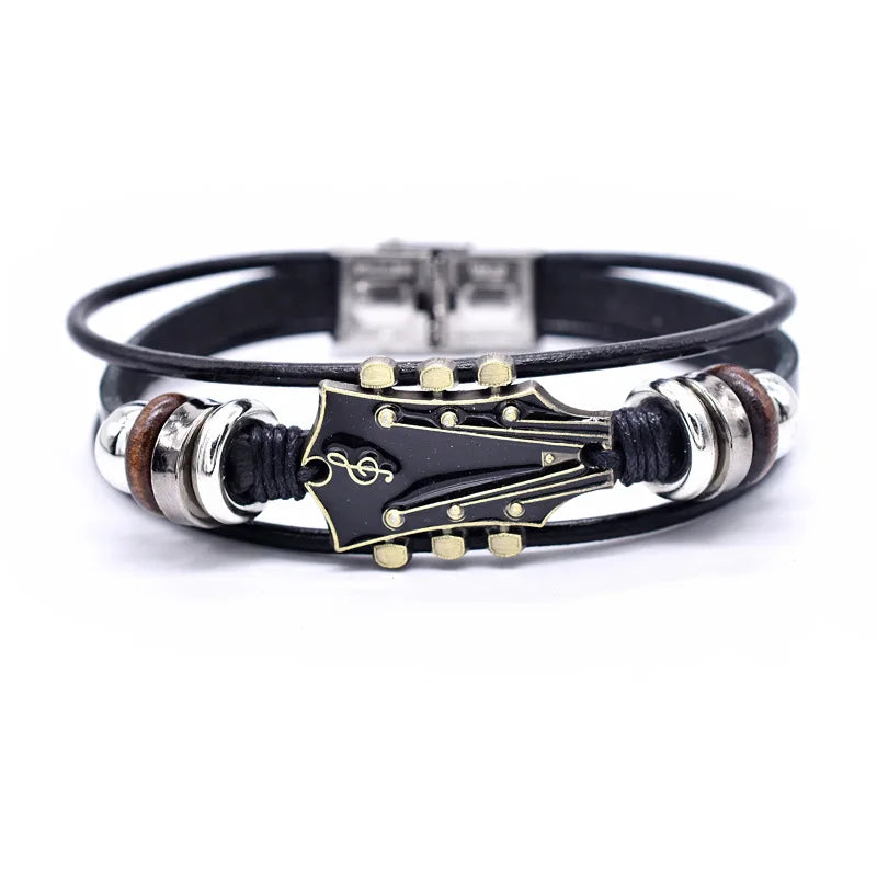 Guitar Læderarmbånd – Stilfuldt Tilbehør til Musikelskere Bracelets Tech Butik