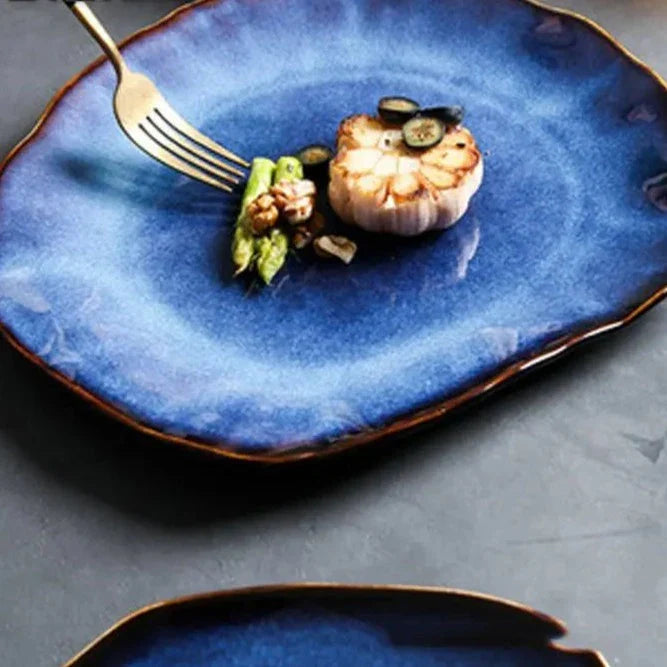 Sæt med Keramiktallerkener – Luksuriøse Spiseelementer til Kunstnerisk Livsstil Kitchen Accessories Tech Butik