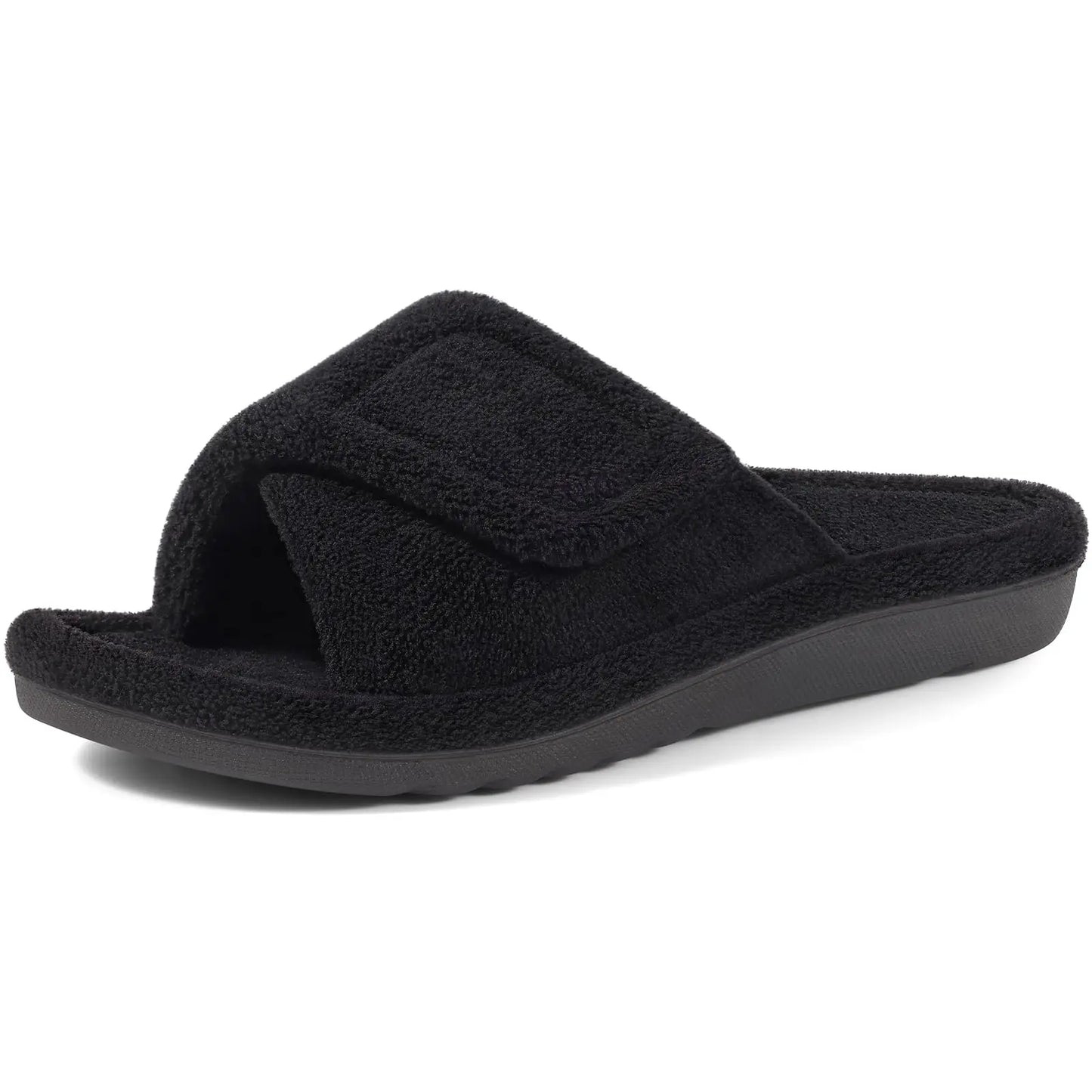 Ortopædiske hjemmesko – Komfortable pantofler med velcro og blød sål Slippers Tech Butik Sort 37