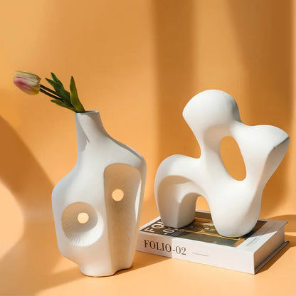 Moderne Keramisk Abstrakt Skulptur – Kunstnerisk Dekoration til Hjem & Kontor Home & Decor Tech Butik